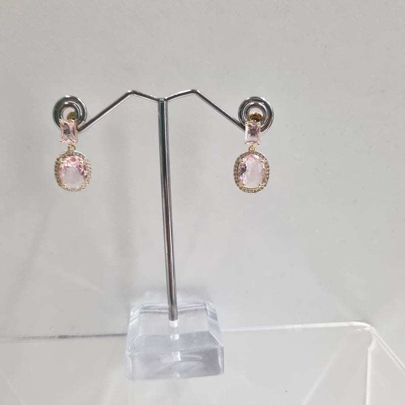 De Cavalier Pink drop earrings 356
