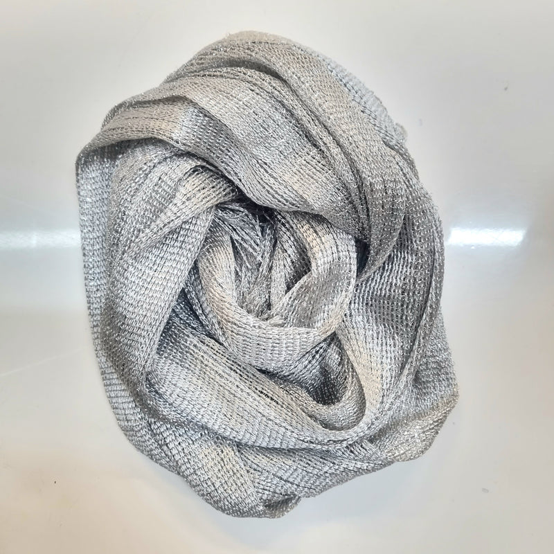 Stellar Rose Light Grey evening scarf/wrap 71754