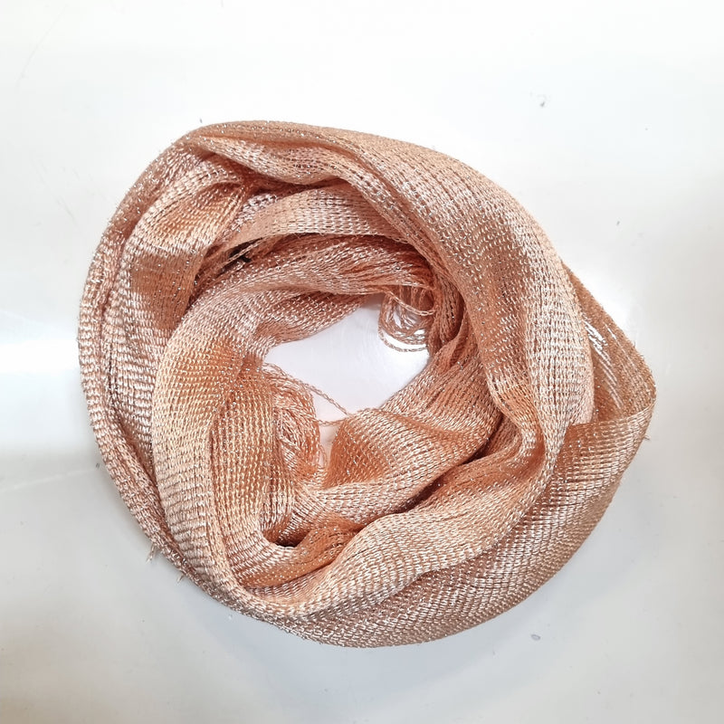 Stellar Rose Apricot evening scarf/wrap 71762