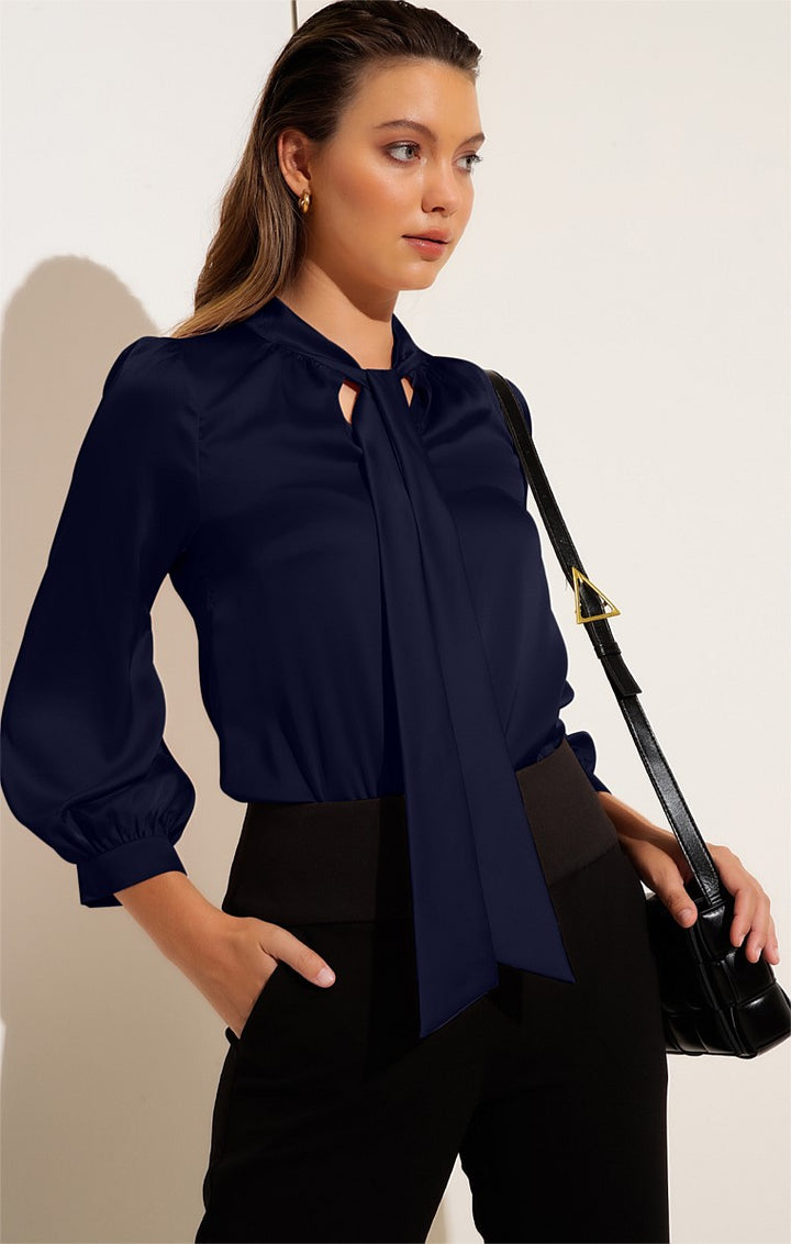 Sacha Drake Hatchie Blouse in Navy