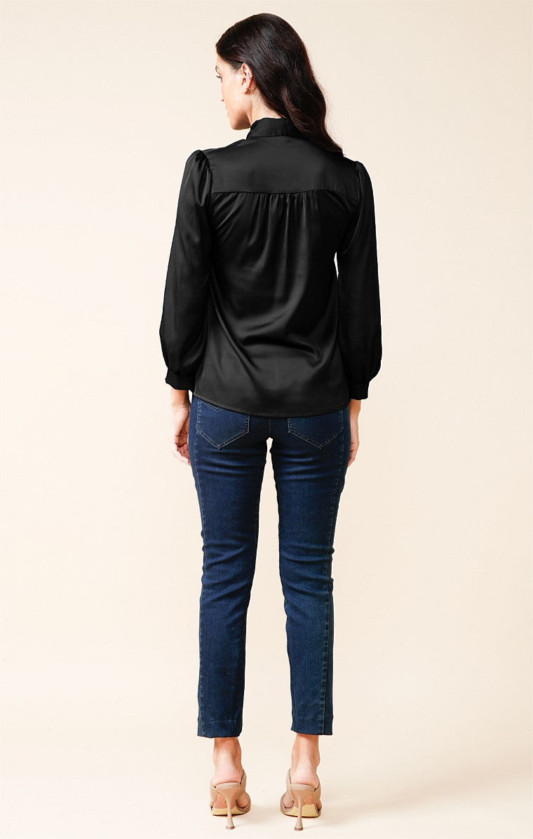 Sacha Drake Berenice 3/4 Sleeve Blouse in Black
