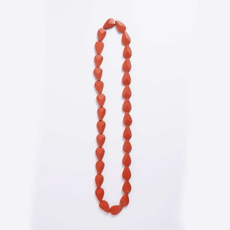 Rare Rabbit Koala Faceted Y Long Necklace in Rust