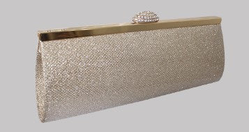Slim Evening Clutch with Diamante Clasp in Rose Gold 322112A
