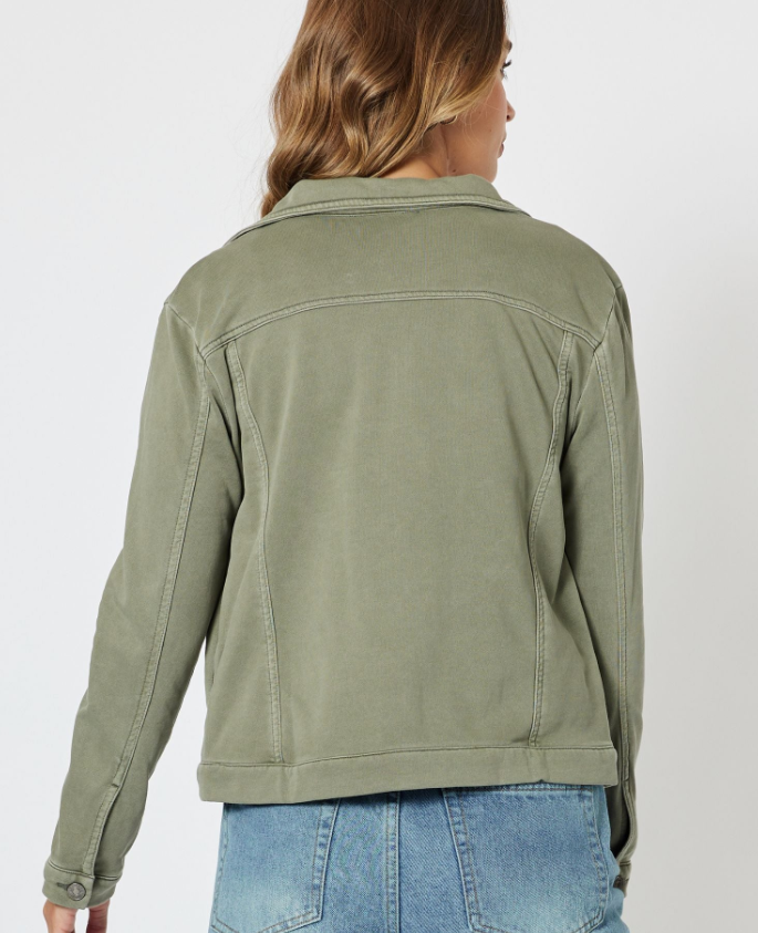 Threadz Molly Sweaterknit Jacket in Khaki