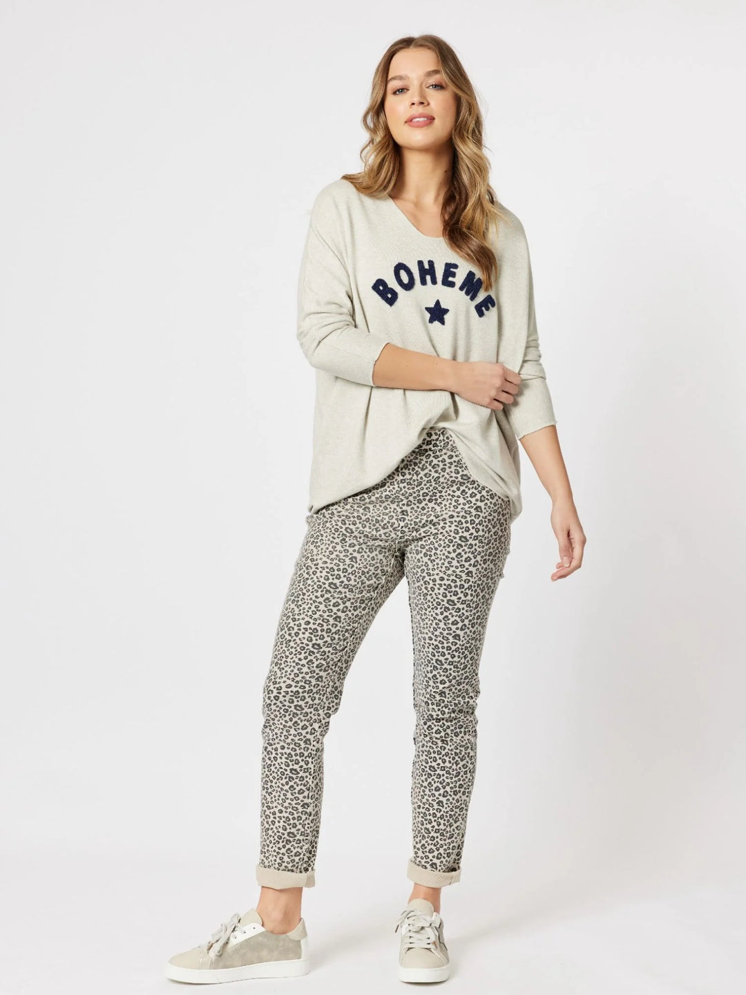 Threadz Reversable Slim Leg Jean in Stone
