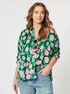 Threadz Bianca Shirt in Emerald Floral