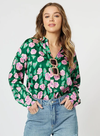 Threadz Bianca Shirt in Emerald Floral