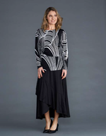 Vivid Jersey Plain Knit Skirt in Navy or Black V4551