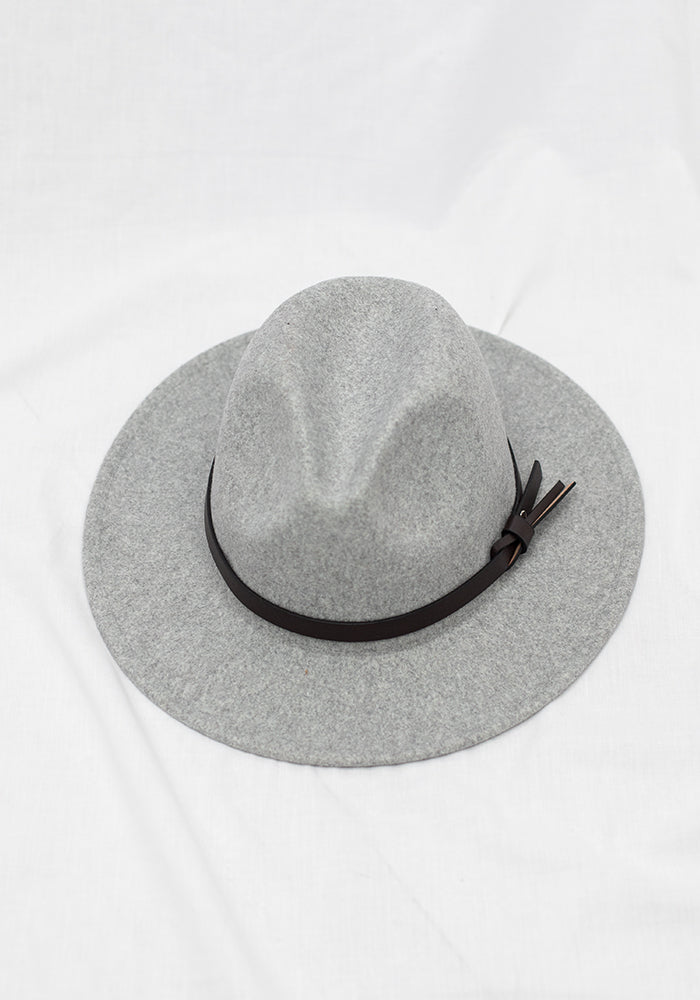 Fedora Hat with Band Grey