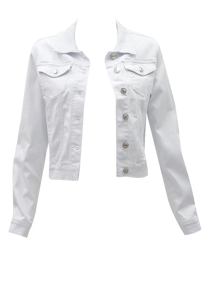 Country Denim Stretch Denim Jacket in White