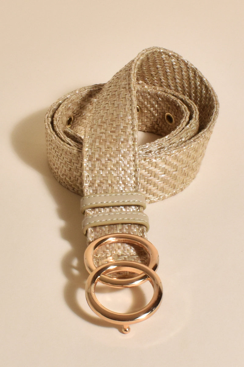 Double Ring Weave Belt in Natural