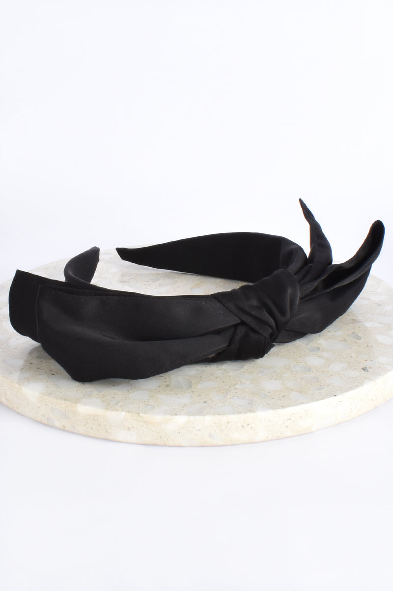 Bow Top Headband in Black AHD0807