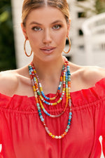 Adorne Paradise Beach Marrakesh Layered Necklace Multi ANA2540