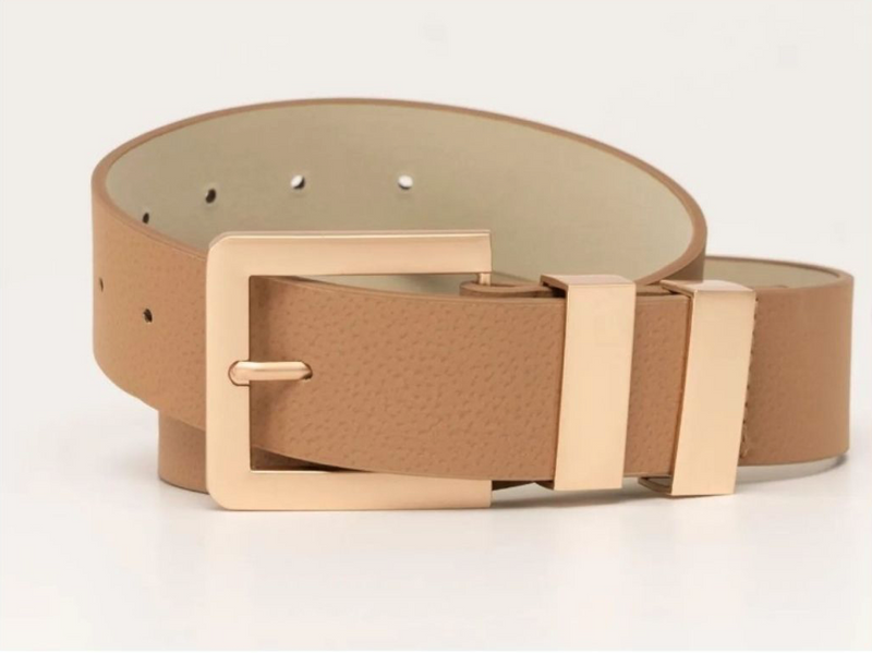 All That Glitters Brown Leather Belt ATG5859