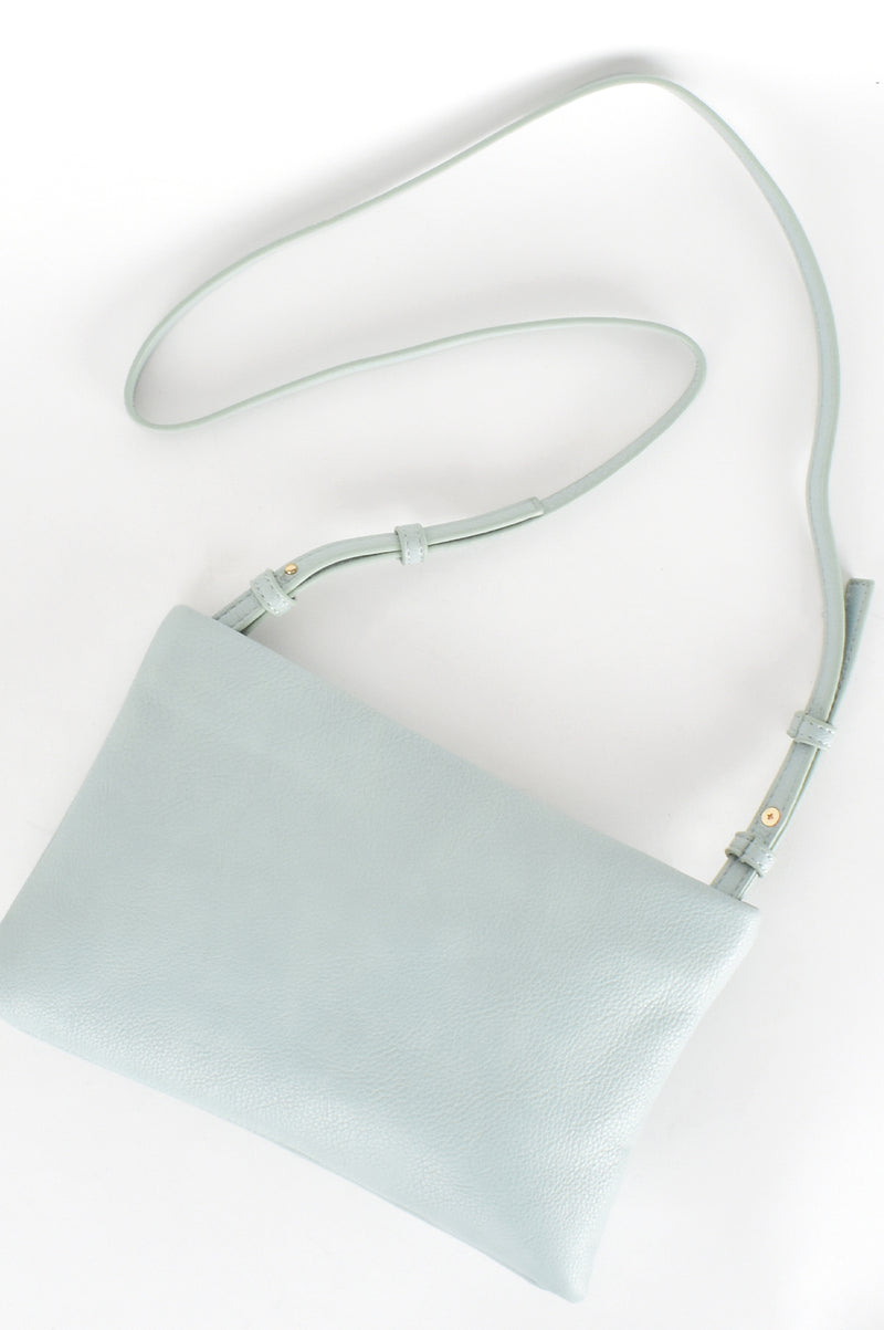 Gwen Vegan Leather Crossbody Bag in Mint