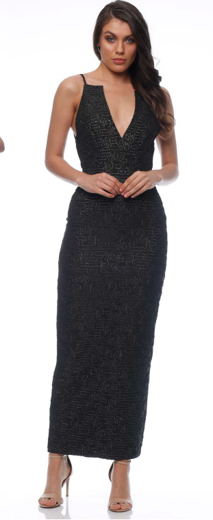 Romance Fleur Bolero Black  Matches Fleur Slit Maxi