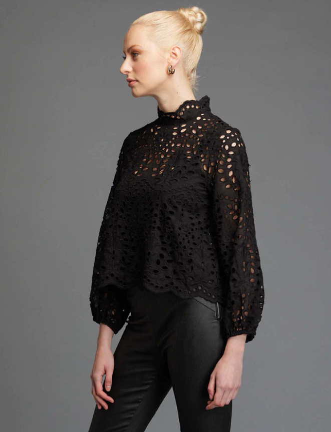 Fate Hopelessly Devoted to Lace Cutout Top