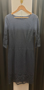 Yesadress woven lace 3/4 sleeve dress in Teal, Navy, Mocha, Black or Shiraz Y304