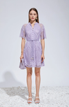 G.D.S. Lilou Lace Short Dress in Pastel Lilac