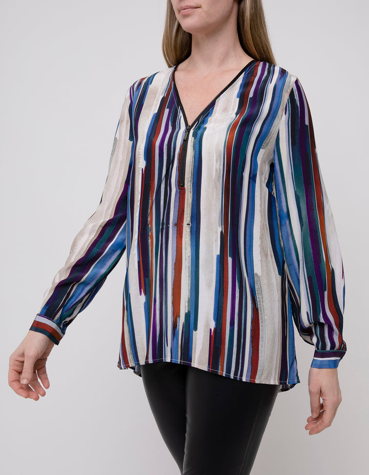 Ping Pong Painterly Stripe Top