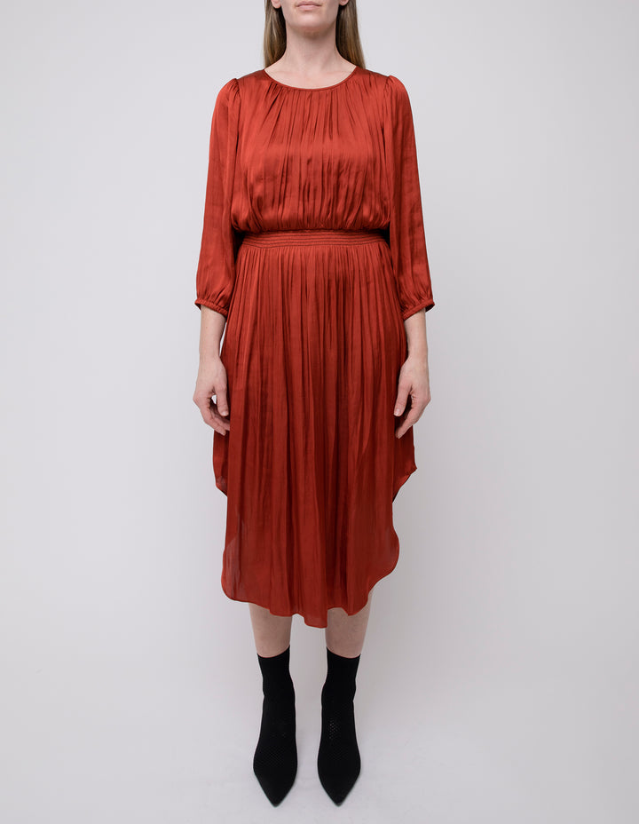 Ping Pong Redwood Gathered Dress
