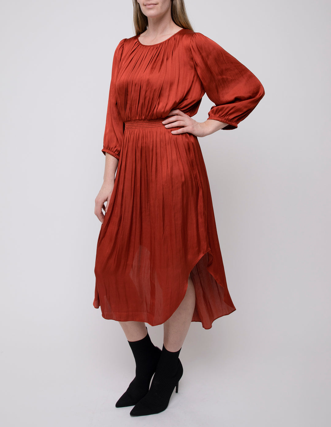 Ping Pong Redwood Gathered Dress