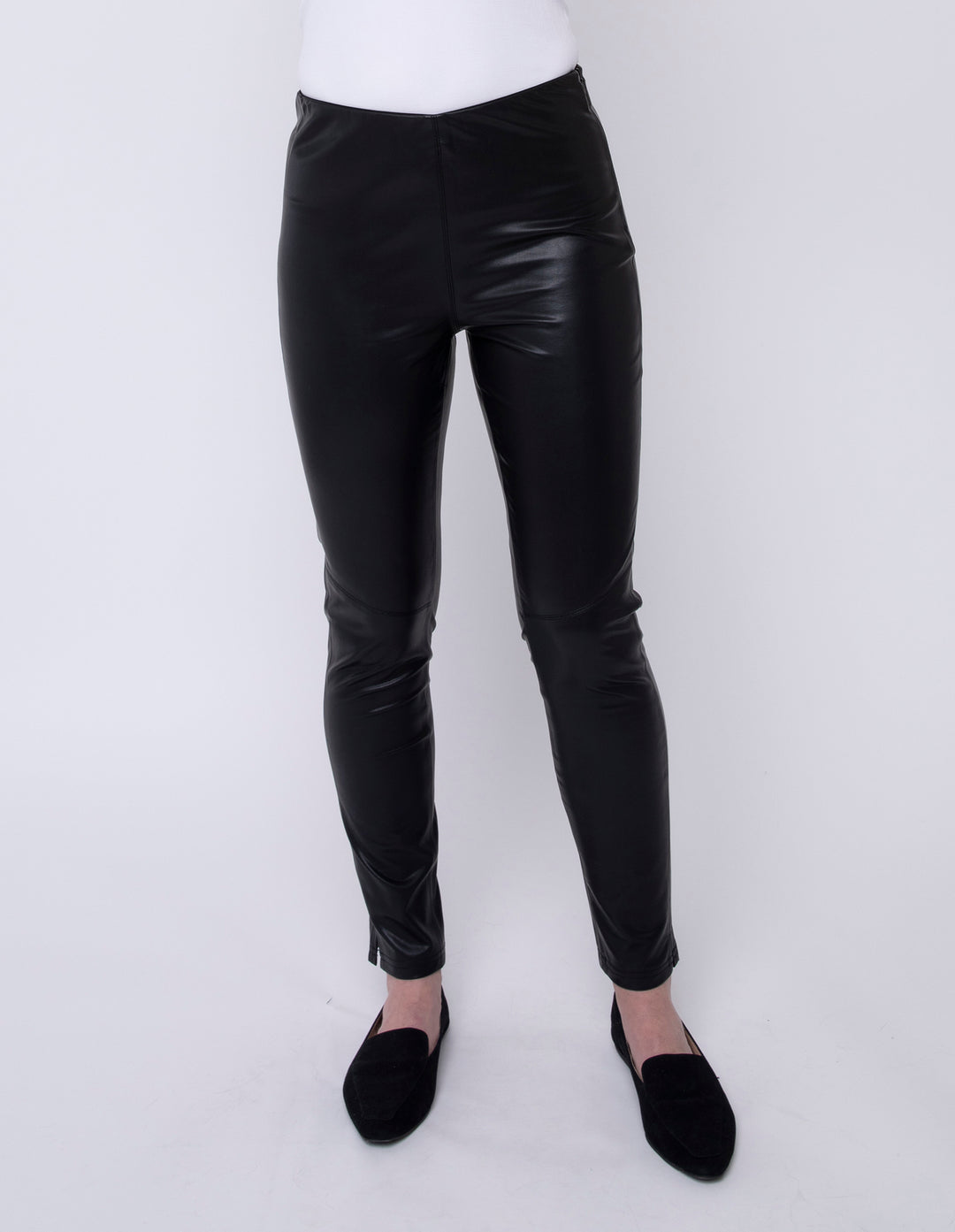Ping Pong Black Faux Leather Legging