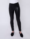 Ping Pong Black Faux Leather Legging