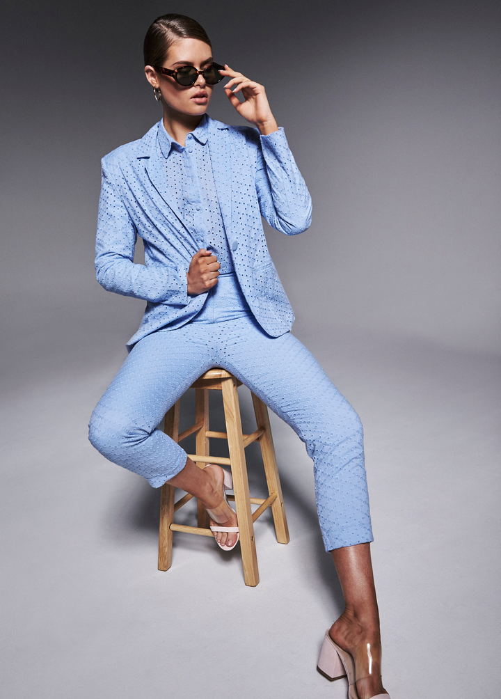 Frankie + Dash Powder Blue Cigarette Pants