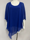 RTM Betty Chiffon Top in Royal, matching pants available to make a set