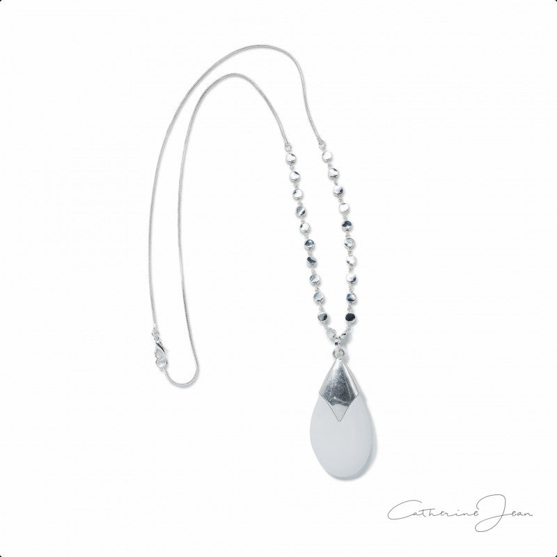 Catherine Jean silver and white pendant