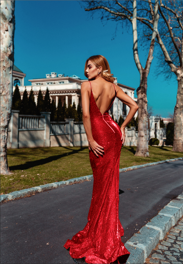 Tina Holly - TW029 Available in Red Sample (floor stock)
