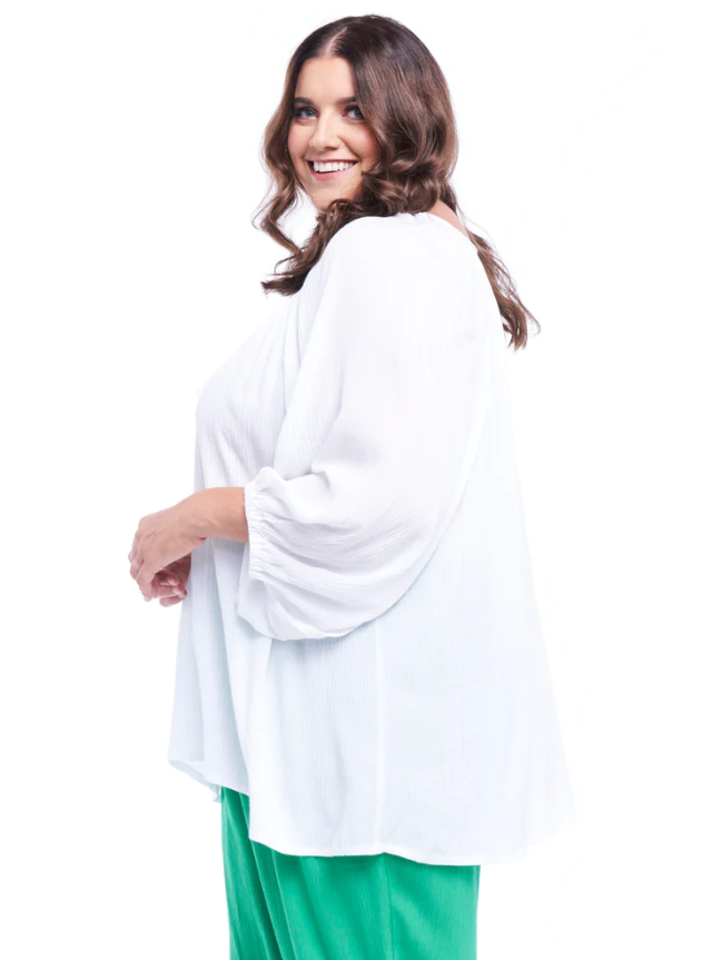 Betty Basics Zolten Blouse in White