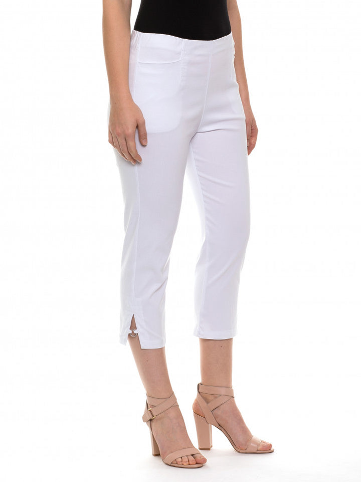 Equus slim fit 7/8 white pants