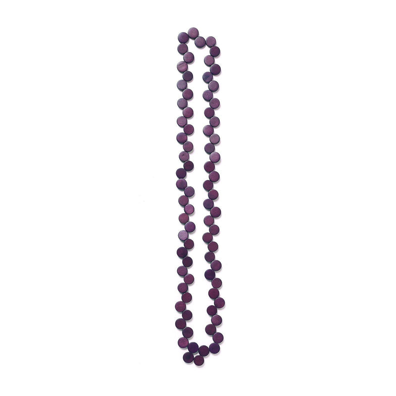 Rare Rabbit Coco Beads 150cm Necklace in Aubergine