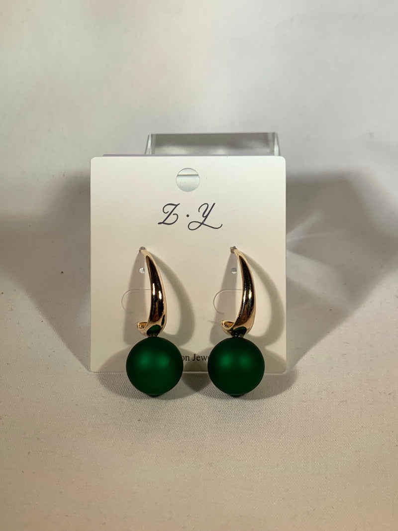 De Cavalier Green Drop Earring 308