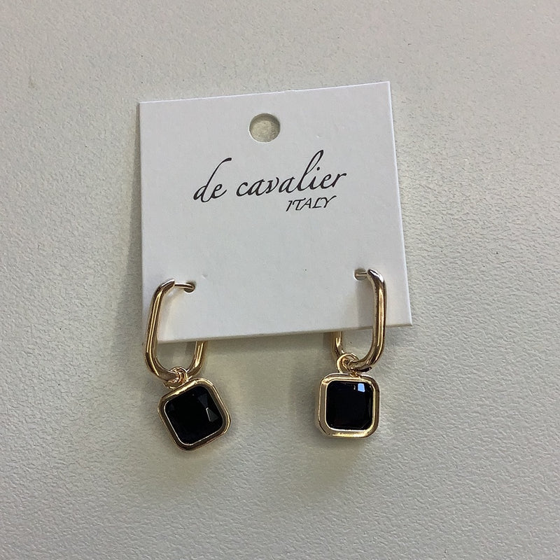 Gold and Black Drop Earring 450