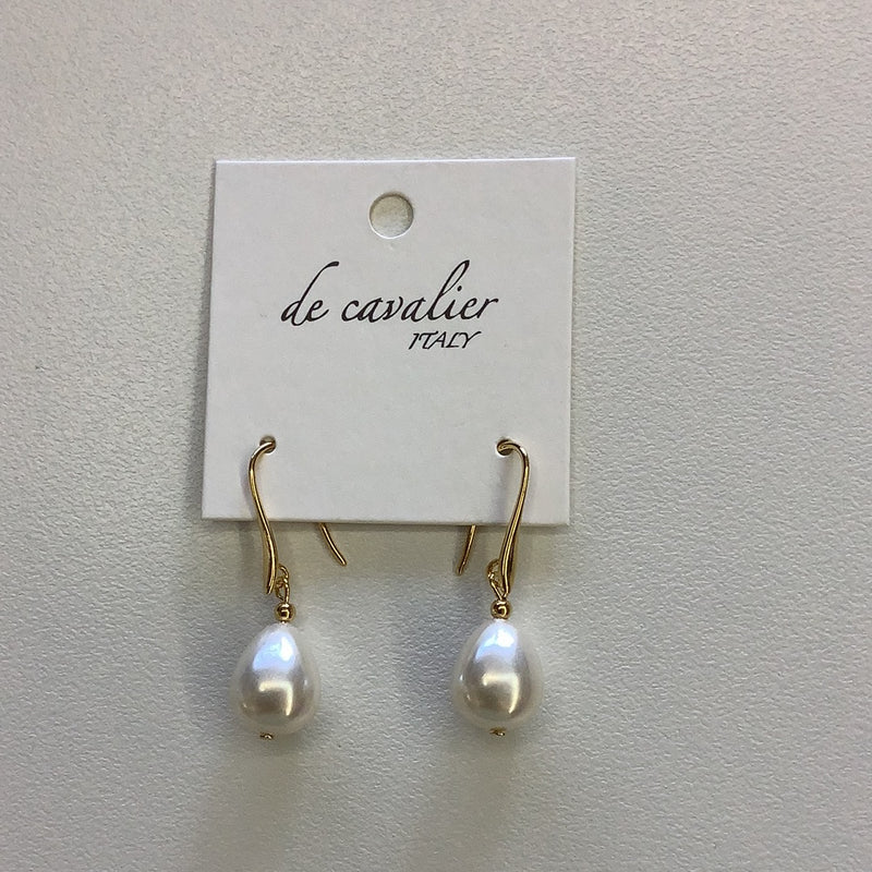 Gold and Pearl Drop Earring 343