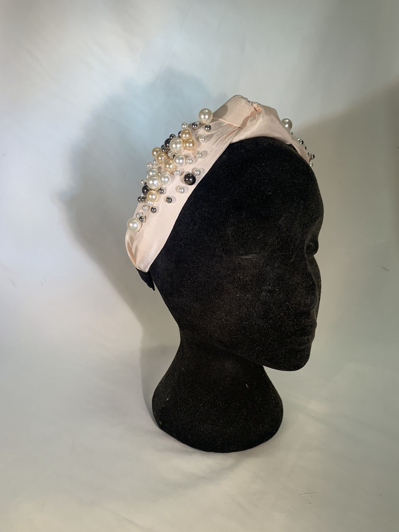 Stellar Rose Pearl bead headband cream 69605