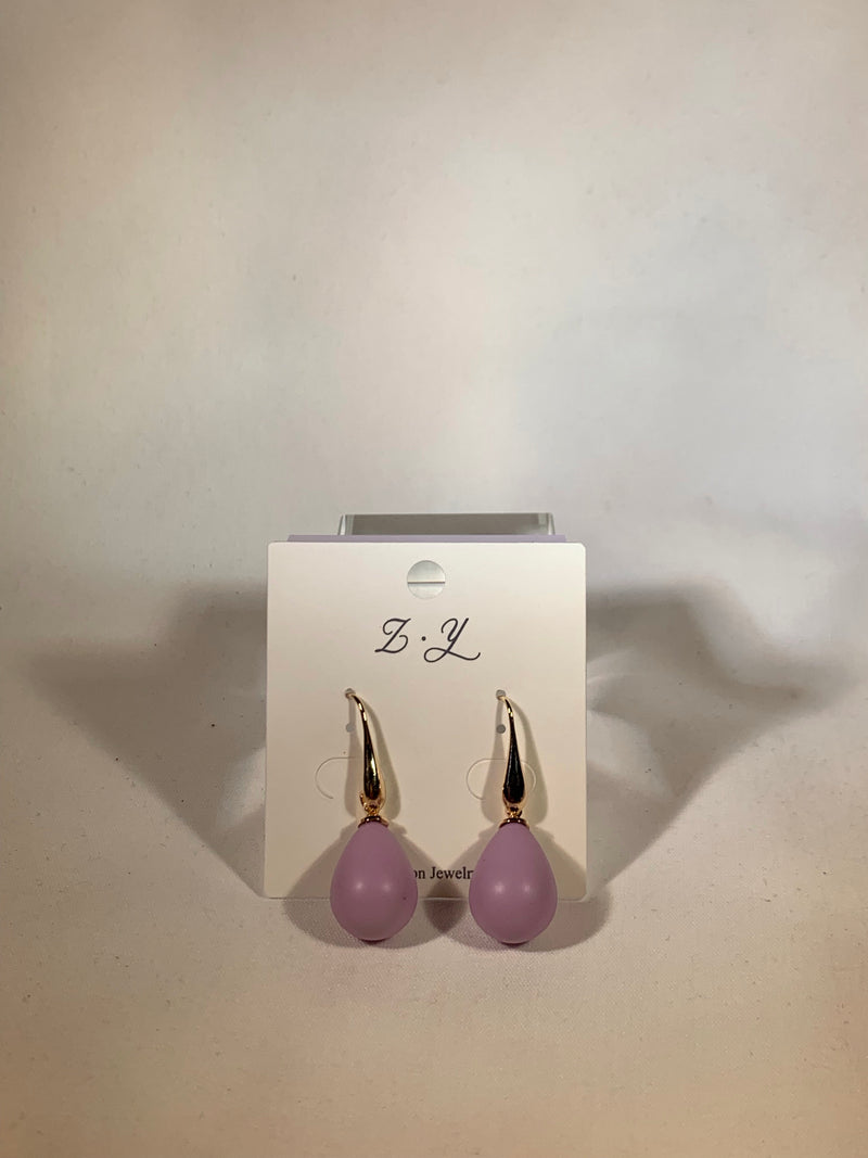 De Cavalier Purple Drop Earrings 348