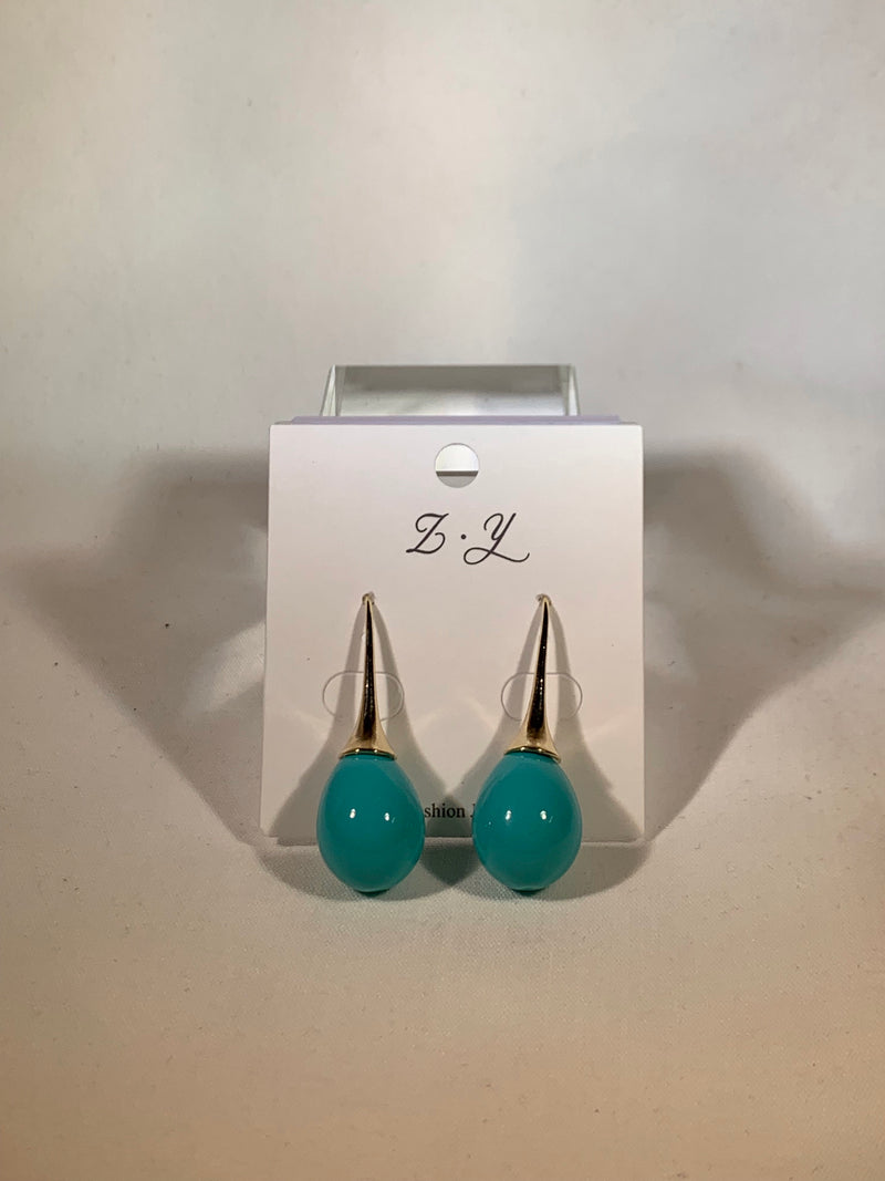 De Cavalier Aqua Drop Earrings 354