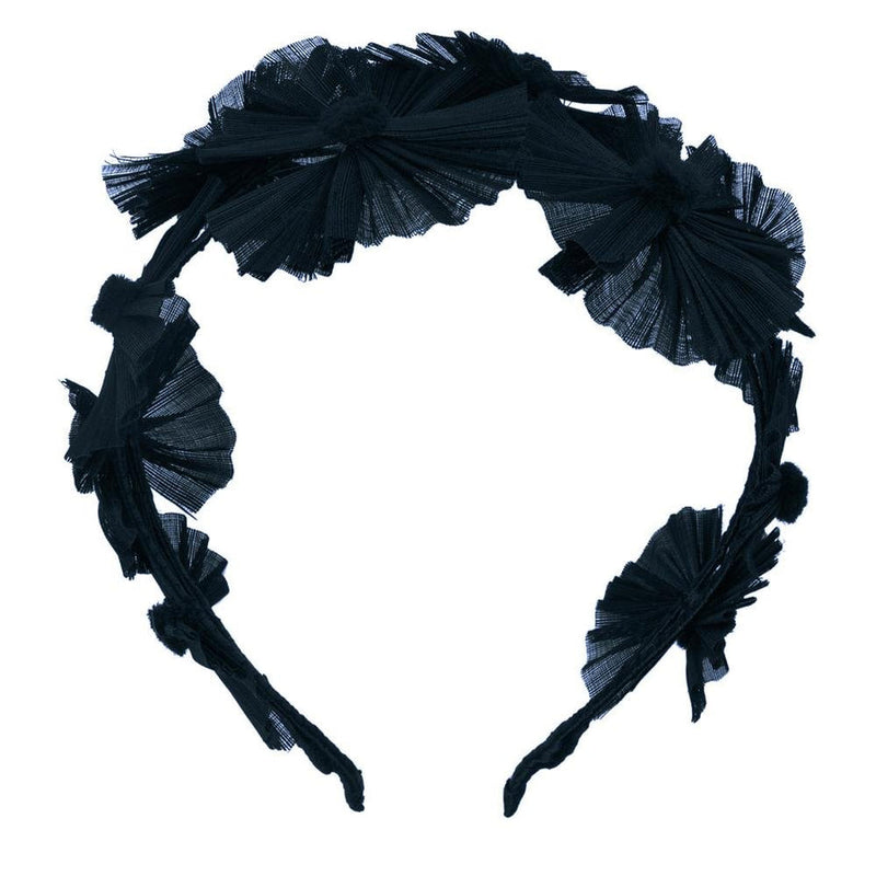 Irena Abaca Headband in Navy