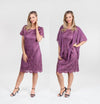 Yesadress cap sleeve lace dress  in Mauve-  Y188