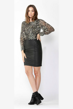Fate On the Run Blouse Leopard Print