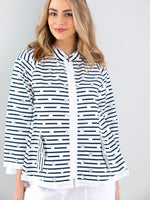Marco Polo Summertime Jacket Navy Stripe with silver spots